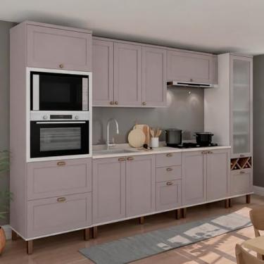 Imagem de Armário de Cozinha Genialflex Iluminata Ayla Branco Fendi