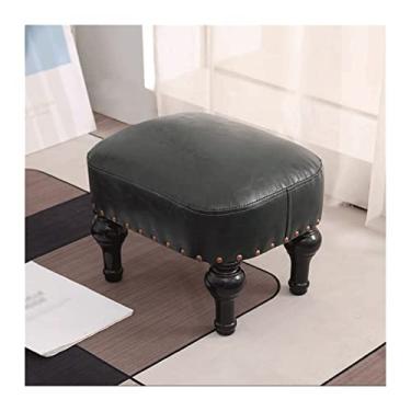 Imagem de Banqueta de apoio para os pés/descanso para os pés banco pequeno para uso doméstico, sala de estar, banco pequeno, banco de mesa de chá, banquinho de couro pequeno, banquinho para pés (cor: vermelho1