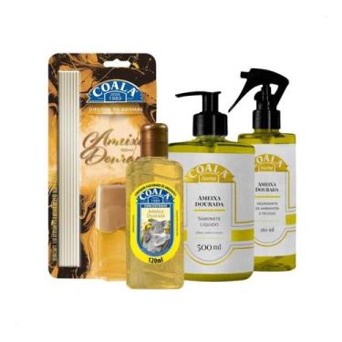 Imagem de Kit 4 Coala Ameixa Dourada Limpador Home Spray Sabonete Difusor. Cheir