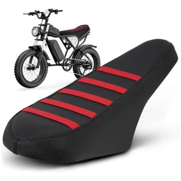Imagem de USTPO Capa de assento Ebike para Ridstar Q20/Q20 Pro Lite E-Bike bicicleta elétrica antiderrapante almofada macia vermelha