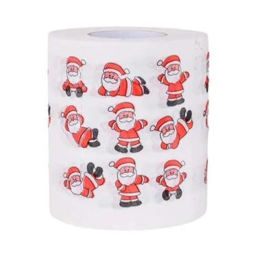 Imagem de Papel Higiênico Impresso Com Árvore De Natal Santa, Decoração Para Cas