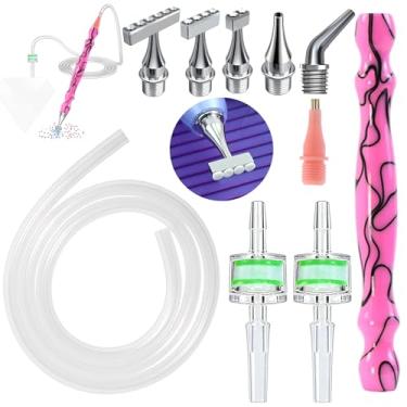 Imagem de Kit de substituição para canetas de pintura de diamante a vácuo, caneta de substituição E-Painter + 2 filtros + parafuso de aço 1/2/4/6/cotovelo multiplacers + tubo de silicone de 1 m serve para a
