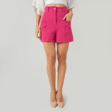 Imagem de Shorts susie alfaiataria bolso feminino - Susie Modas, Rosa, P