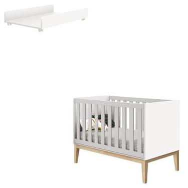 Imagem de Berço Americano New Classic com Trocador Juju Branco Fosco - Reller