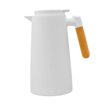 Imagem de Kit 4 Garrafa Termica Jarra Inox Cafe Cha 1 Litro Cabo Madeira