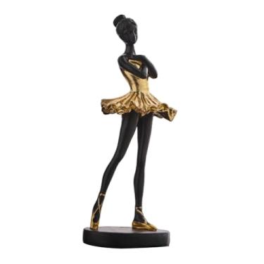 Imagem de Ｂｅｓｇａ Estatueta de bailarina em resina, peça colecionável, escultura artística para decoração de escritório, sala de estar ou qualquer outro ambiente, 9x8x25cm