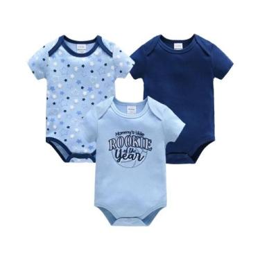 Imagem de Conjunto De 3 Peças De Roupa De Verão Para Recém-Nascidos: Body De Alg