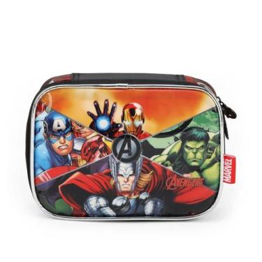Imagem de Estojo Baú Infantil Marvel Heróis Avengers Vermelho Luxcel