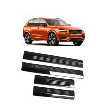 Imagem de GZBFTDH 4 peças de proteção de entrada de porta, para painéis Volvo XC90 CX-90 2016-2023 2025 2026 placa de proteção de painéis, capa protetora de peitoril de porta de carro de aço inoxidável