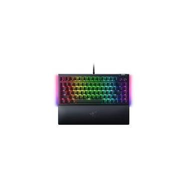 Imagem de Teclado Mecânico Gamer Razer BlackWidow V4, Chroma RGB, Switches Mecânicos Razer,  75%, Anti-Ghosting, Preto - RZ0305000200