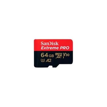 Imagem de Cartão Micro SD SanDisk Extreme Pro 64GB, UHS-I, Com Adaptador 200MB/s Leitura e 90MB/s Gravação - SDSQXCU-064G-GN6MA