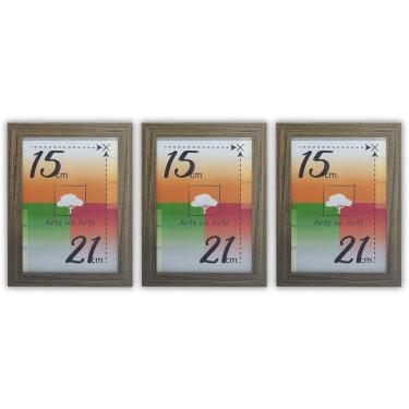 Imagem de Porta-retratos Kit 3 Quadros Molduras Com Vidro