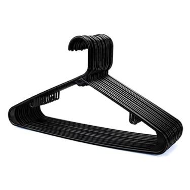 Imagem de 20 cabides de plástico resistente de qualidade premium, cabides antiderrapantes para casacos, ternos, camisolas, calças e cabides