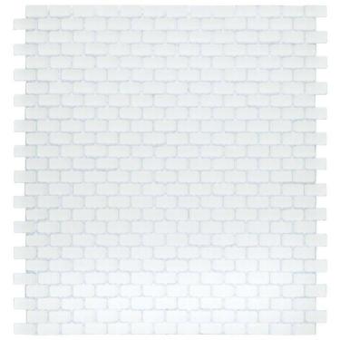 Imagem de Kit 1m² Pastilha de Vidro Strip 28cm X 28cm Branco Matte