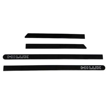 Imagem de Jogo De Friso Lateral Pintado Preto Safira Hilux