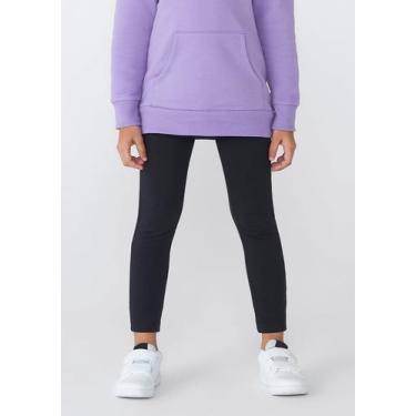 Imagem de Calça Legging Básica Infantil Menina Em Moletom Peluciado Tam 1 A 16 -