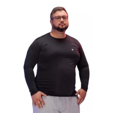 Imagem de Blusa Térmica Masculina Plus Size Uv50+ Segunda Pele Proteção Solar-Masculino