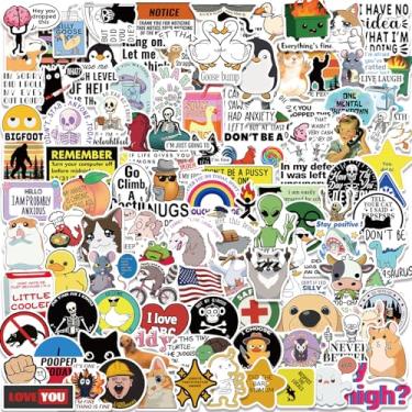 Imagem de 300 peças de adesivos engraçados para adultos garrafas de água meme pacote de adesivos à prova d'água acessório legal para laptop, capacetes, sarcásticos, decalques de scrapbook