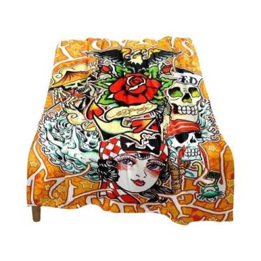 Imagem de Cobertor Com Estampa De Crânio De Tigre 3D, Macio, Confortável E Quent