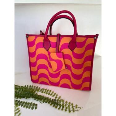 Imagem de MAXI Bolsa sacola unisex praia Copacabana ze carioca - NoBrand, Rosa