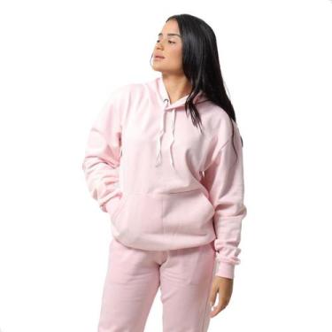 Imagem de Blusa Moletom Feminino Canguru Bolso e Capuz Confortável  - Techmalhas