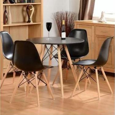 Imagem de Conjunto De Mesa De Jantar Eames Eiffel 90cm 4 Cadeiras