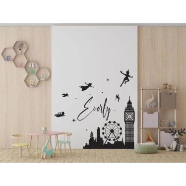 Imagem de Adesivo de parede  fadas  - Ambiente dekorado, 80cm, preto