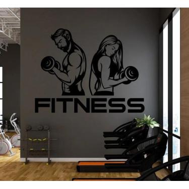 Imagem de Adesivo de parede  academia e musculação  - Ambiente dekorado, 70cm, p