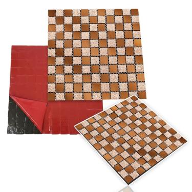 Imagem de Pastilha De Vidro Adesiva Parede Cozinha Lavabo Banheiro Sala Facil Aplicacao Reforma Decorativa Moderna Requintado