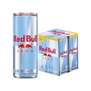 Imagem de Bebida Energética Red Bull Zero 250ml 4 Unidades-Unissex