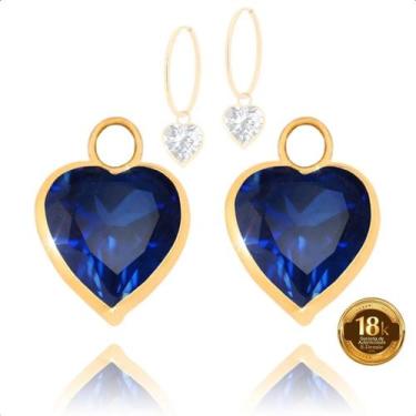 Imagem de Pingentes Ouro 18k Coração 6mm Para Brincos - Sofistgold Joias, Azul s