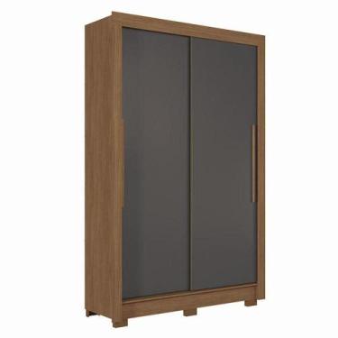 Imagem de Guarda Roupa Solteiro 2 Portas De Correr Lapa Jatobá Grafite - Santos 