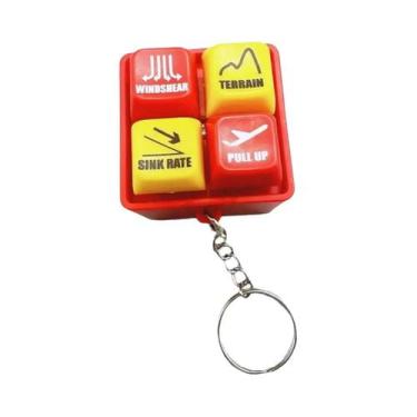 Imagem de Chaveiro Simulador De Som De Aeronave Piloto Botão De Segurança Alerta