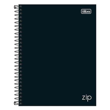 Imagem de Caderno Espiral Universitário Zip 10 Matérias 160 Folhas Preto - Tilibra