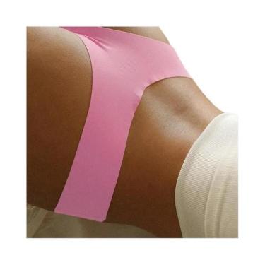 Imagem de Calcinha Tanga Feminina plus Size De Seda Gelada Sem Costura, Sexy, Es