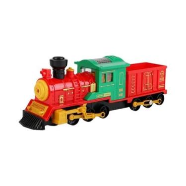 Imagem de Trem Elétrico Retrô Infantil Com Luz, Som E Vapor, Modelo De Carro De 