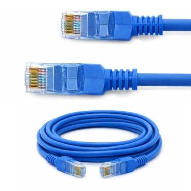 Imagem de Cabo de rede internet 15 metros Azul Rj45 - Genérica