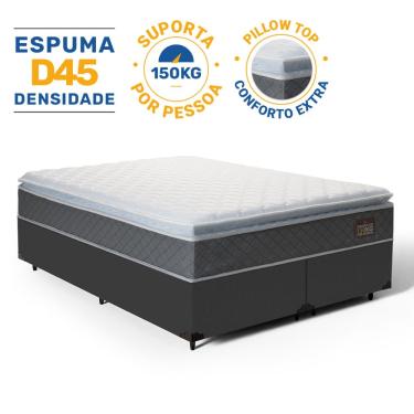 Imagem de Cama Box com Colchão de Espuma D45 Pillow Top Fort Comfort King 193cm