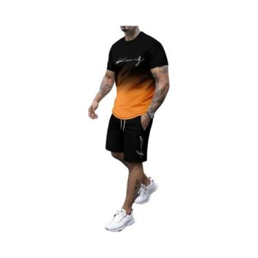 Imagem de Conjunto De Roupas Esportivas Masculinas De Verão, Camiseta E Shorts I