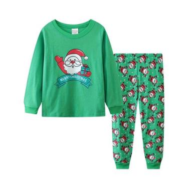 Imagem de Conjunto De Pijamas De Natal Para Meninos Com Estampa De Desenhos Anim