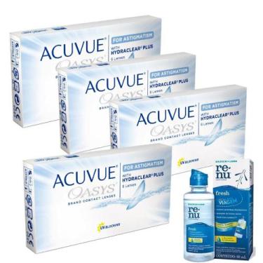 Imagem de Renu Fresh 60Ml + Lente De Contato Jonhson Acuvue Oasys Astigmatismo -