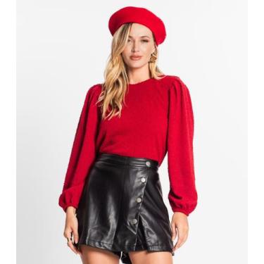 Imagem de Moletom Feminino Em Tricot Pop Endless Vermelho, G, Vermelho