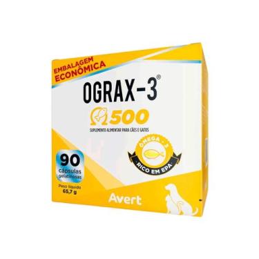 Imagem de Ograx 3 500 mg Avert para Cães e Gatos 90 Comprimidos