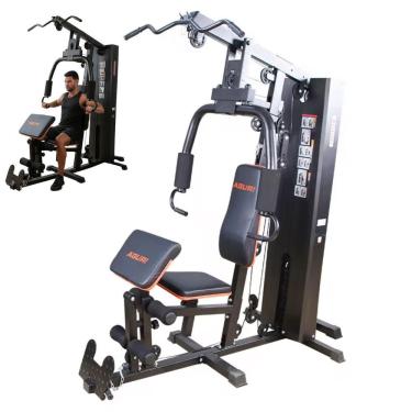 Imagem de Estação De Musculação Completa Estofamento Preto/laranja