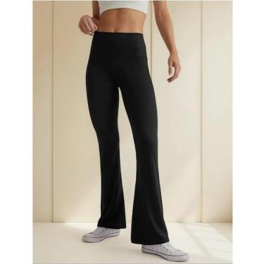 Imagem de Calça Flare Feminina Cintura Alta Legging Suplex Leguin-Feminino