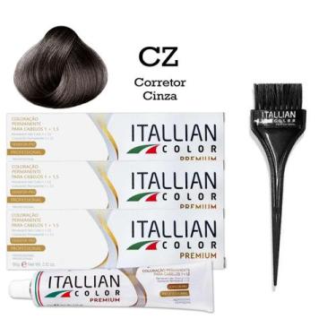 Imagem de 3 Unidades Coloração CZ Corretor Cinza  Itallian Color - Itallian Hair