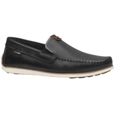 Imagem de Mocassim Pegada Couro Masculino - 142002, Preto, 41