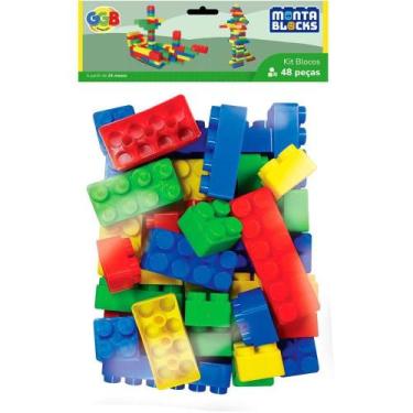 Imagem de Brinquedo para Montar Blocos 48 Peças - GGB PLAST