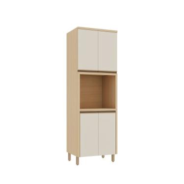 Imagem de Paneleiro 4 Portas com Espaco para Micro-ondas 70cm Brise Luciane Moveis