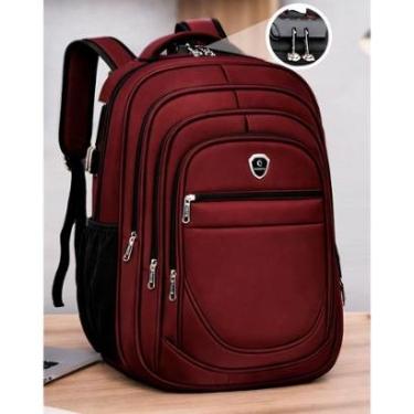 Imagem de Mochila Escolar Grande Executiva Espaço Para Notebook Anti Furto Trava Com Senha-Unissex